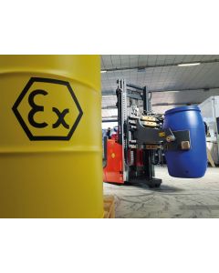 Der Fassgreifer eignet sich f&uuml;r Stahl- und Kunststofff&auml;sser unterschiedlicher Gr&ouml;&szlig;en.