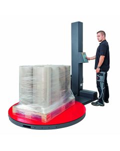 Palettenwickler - Halbautomatischer Stretchwickler für Paletten bis 1200kg mit automatischer Höhenerkennung