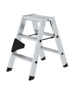 Aluminium-Stehleiter, beidseitig begehbar, 2x3 StufenLX-102824
