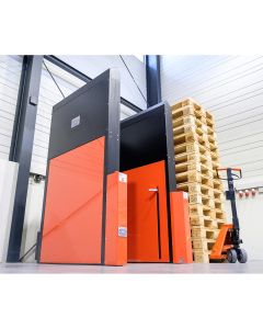Das Palettenmagazin Flex ist für die Lagerung von bis zu 16 Paletten ausgelegt.