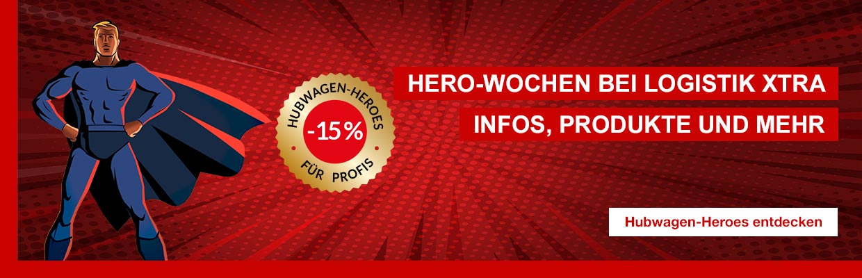 Hero-Wochen bei Logistik XTRA – Aktionen, Infos und Produkte rund um die Hubwagen-Heroes