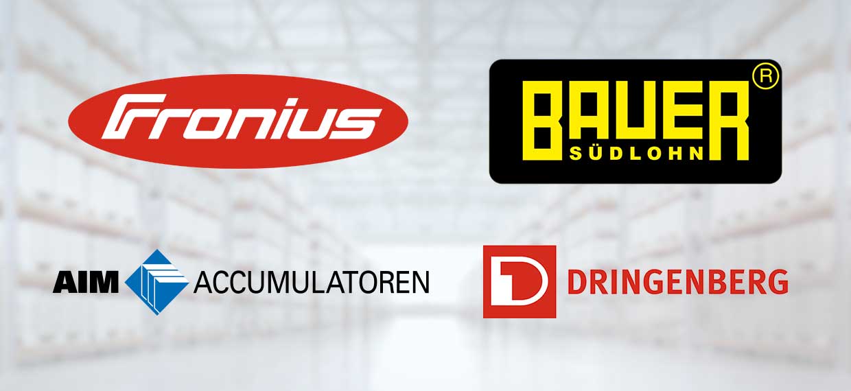 Fronius, Bauer, AIM und Dringenberg bieten Ihnen in unserem Shop tolle Produkte für mehr Nachhaltigkeit in Ihrem Unternehmen an.